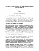REGLAMENTO DE LA LEY Nº 29344, LEY MARCO DE ASEGURAMIENTO UNIVERSAL EN SALUD