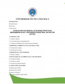 ESTRUCTURA DE MANUAL DE BUENAS PRÁCTICAS MEDIAMBIENTALES Y SEGURIDAD INDUSTRIAL EN SECTOR LÁCTEO