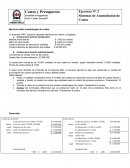 Costos y Presupuesto Ejercicio N° 2 Sistemas de Acumulación de Costos