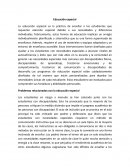 Problemas relacionados con la educación especial