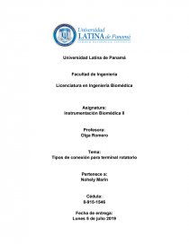 Tipos de conexión para terminal rotatorio. Página 1
