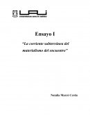 Ensayo La corriente subterranea del materialismo del encuentro