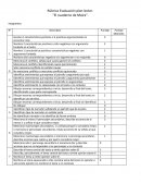 Rúbrica Evaluación plan lector. “El cuaderno de Maira”