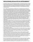 REVOLUCIONES SOCIALISTAS EN CENTROAMERICA