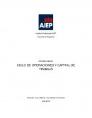 CICLO DE OPERACIONES Y CAPITAL DE TRABAJO
