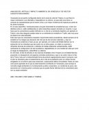 ANALISIS DEL ARTÍCULO “IMPACTO AMBIENTAL EN VENEZUELA” DE HECTOR AUGUSTO MALDONADO