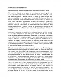 NOTAS DE UN CHICO PERDIDO. Página 1