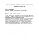GESTION DE FORMACION PROFESIONAL INTEGRAL PROCEDIMIENTO DE DESARROLLO CURRICULAR