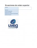 Ecuaciones de orden superior