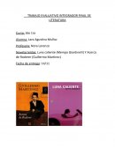 TRABAJO EVALUATIVO INTEGRADOR FINAL DE LITERATURA