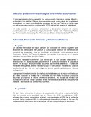 Selección y desarrollo de estrategias para medios audiovisuales