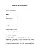 INFORME PSICOPEDAGÓGICO