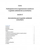Participación de las organizaciones sociales en la gestión ambiental de sus territorios