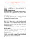 DESCRIPCION DE LOS PROCESOS DE PRODUCCIÓN – PROCESAMIENTO GRAVIMETRICO DE MINERALES