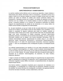 TÉCNICAS INSTRUMENTALES ESPECTROSCÓPICAS Y CROMATOGRAFICA. Página 1