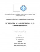 METODOLOGIA DE LA INVESTIGACION EN EL CUIDADO ENFERMERO ACTIVIDAD INTEGRADORA N°2