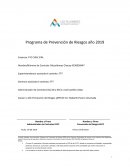 Programa de Prevención de Riesgos año 2019 Empresa: FYC CHILE EIRL.