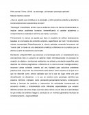 La psicologia y la llamada “psicologia aplicada”