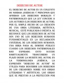 DERECHO DE AUTOR . DERECHO MORAL