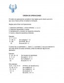 ORDEN DE OPERACIONES