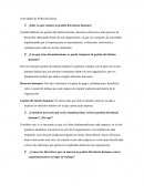 Actividades de Reflexión Inicial ¿Sabe en qué consiste la gestión del talento humano?