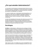 ¿Por qué estudiar Administración?