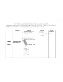 PROPUESTAS DE LAS ACTIVIDADES DECEMBRINAS POR LA COMISION ORGANIZADORA. Página 1