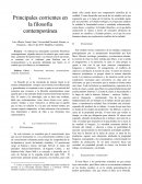 Principales corrientes en la filosofía contemporánea