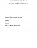 Tema: “Lenguaje y Filosofía”