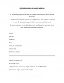 ENCUESTA UNICA DE SALUD MENTAL