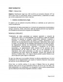 BRIEF NORMATIVO TEMA 1: Hábeas Data