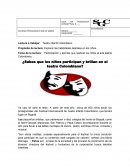 Participación y aportes que realizan los niños al arte teatral Colombiano