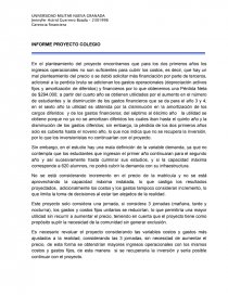 INFORME PROYECTO COLEGIO. Página 1