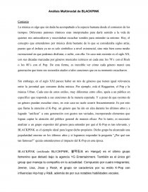 Análisis Multimodal de BLACKPINK. Página 1