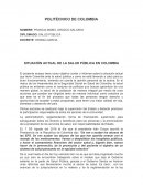 SITUACIÓN ACTUAL DE LA SALUD PÚBLICA EN COLOMBIA