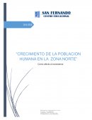 Crecimiento de la población humana en la zona norte