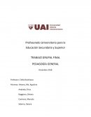 TRABAJO GRUPAL FINAL PEDAGOGÍA GENERAL