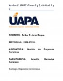 Tarea No.2 La empresa turística como sistema y otros aspectos a su gestión