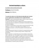 Socioantropologia y cultura. La cultura como construcción social