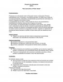 Proyecto de Articulación Aúlico “Nos acercamos a Primer Grado”