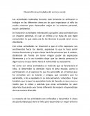 Desarrollo de actividades del servicio social