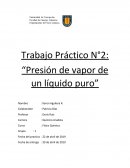 Presion de vapor de un liquido