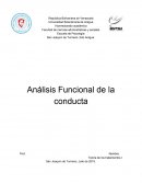 Análisis Funcional de la conducta