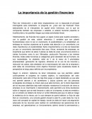 La importancia de la gestión financiera