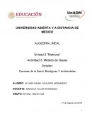 Unidad 2 “Matrices“ Actividad 3. Método de Gauss