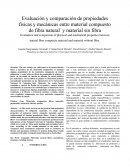 Evaluación y comparación de propiedades físicas y mecánicas entre material compuesto de fibra natural y material sin fibra