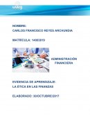 LA ÉTICA EN LAS FINANZAS. CASO MADOFF