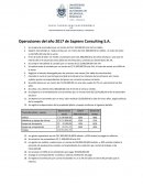 Operaciones del año 2017 de Sapiens Consulting S.A