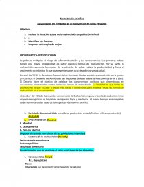 MALNUTRICION EN NIÑOS. Página 1