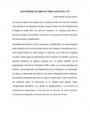 QUE REQUIERE COLOMBIA EN TEMAS LOGÍSTICOS Y DFI